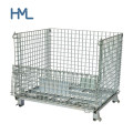 Huameilong Industrial Warehouse Collapsible Metal Storage Portable Stackable Pallet Cage